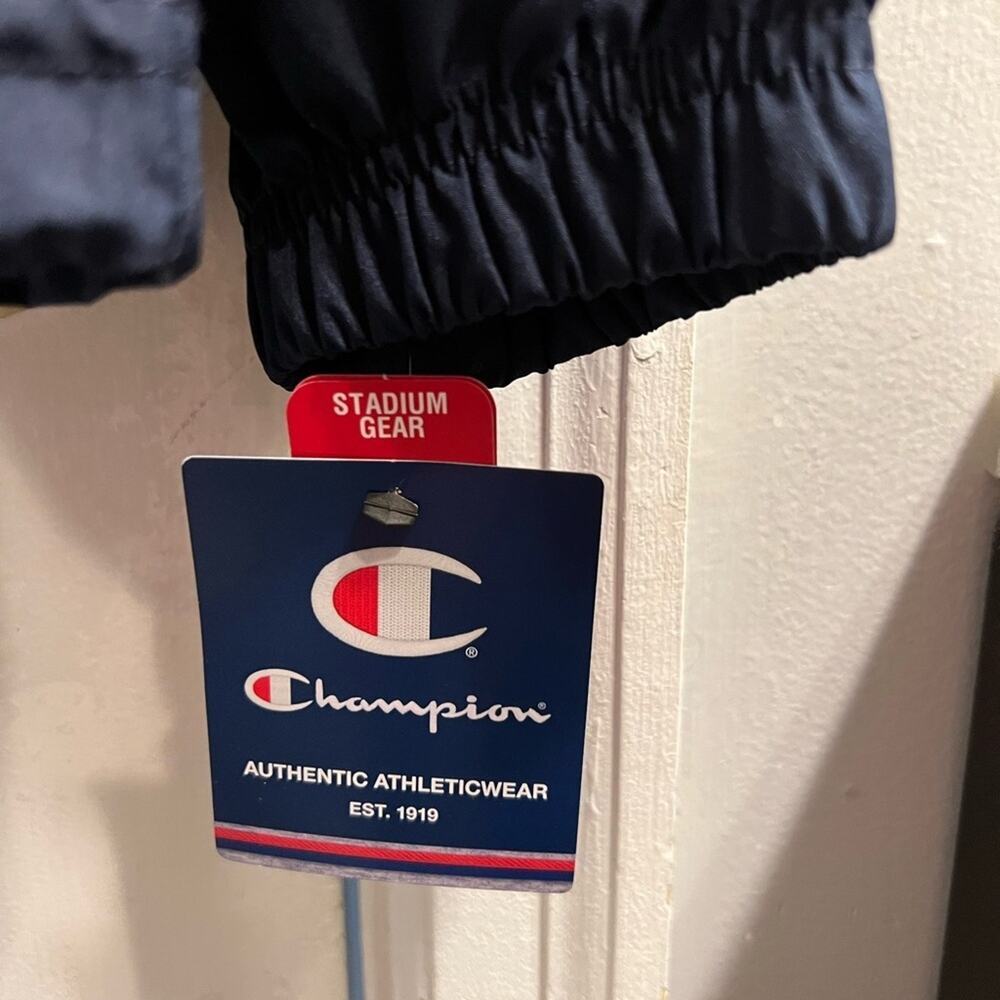 Unisex NWT CHAMPION Stadium Gear Navy Blue Performance Jacket Sz L - Picture 8 of 11